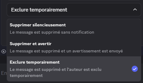 Les différentes actions de l'anti-spam